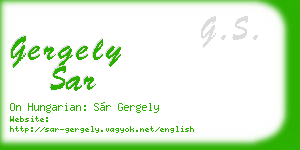 gergely sar business card