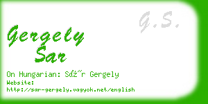 gergely sar business card